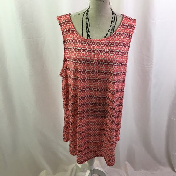 St. John's Bay Active Tank Top Coral Geo XL - Picture 2 of 13